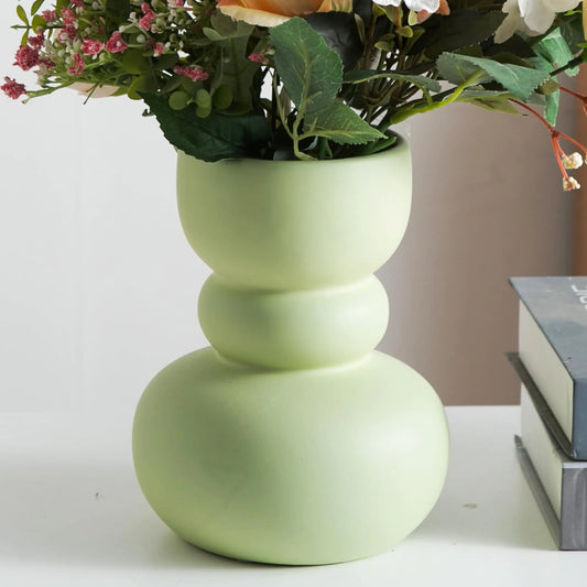 Green Matte Ceramic Vase