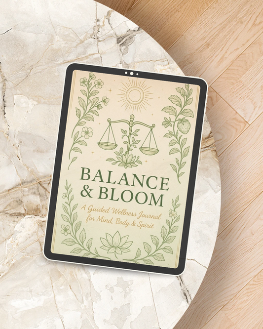 Balance & Bloom – Printable Wellness Journal Self-Care Planner (3 Month Reset)