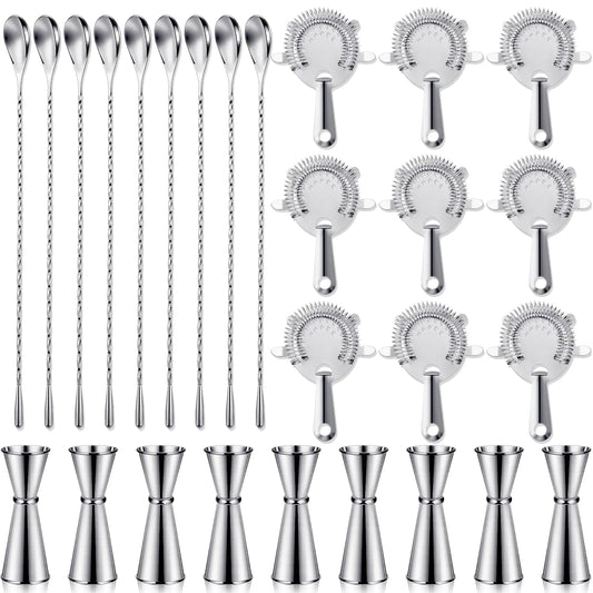 Stainless Steel Cocktail Mixing Set of 9