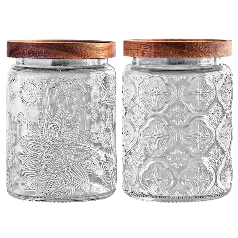 Airtight Glass Storage Jar with Bamboo Lid – Food-Grade, Eco-Friendly Canister (700ml)