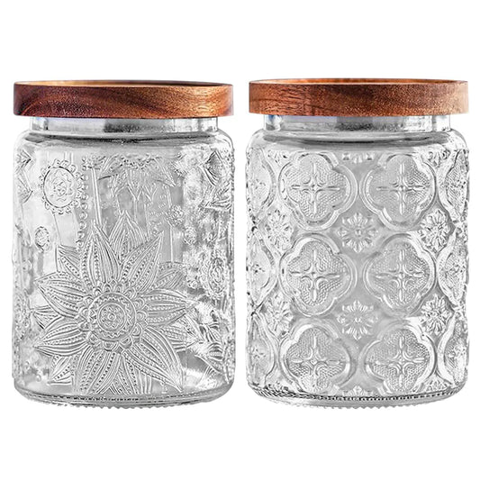 Airtight Glass Storage Jar with Bamboo Lid – Food-Grade, Eco-Friendly Canister (700ml)