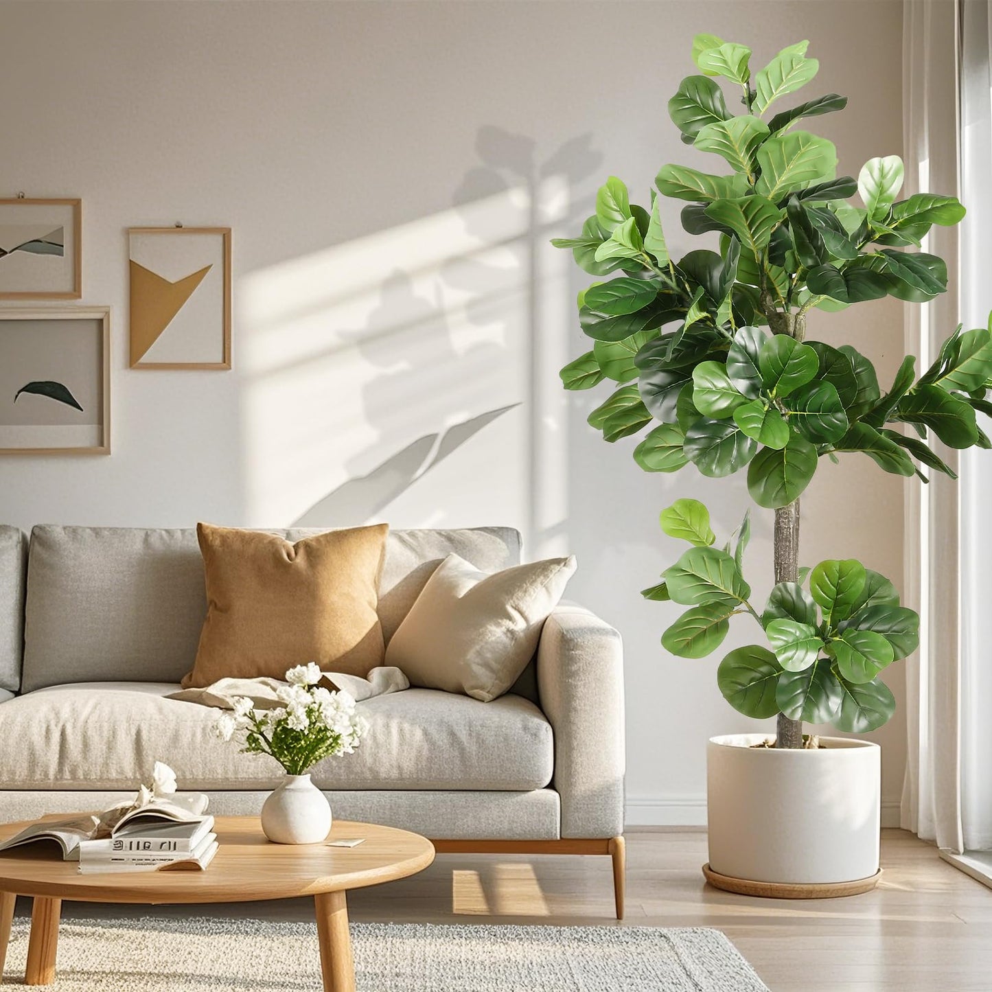 Fiddle Leaf Fig Tree Artificial 5ft Tall Home Decor Indoor
