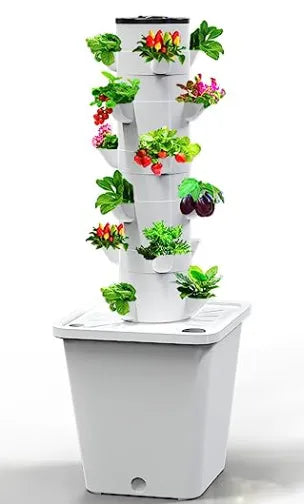 Hydroponic Plant Tower with Grow Light