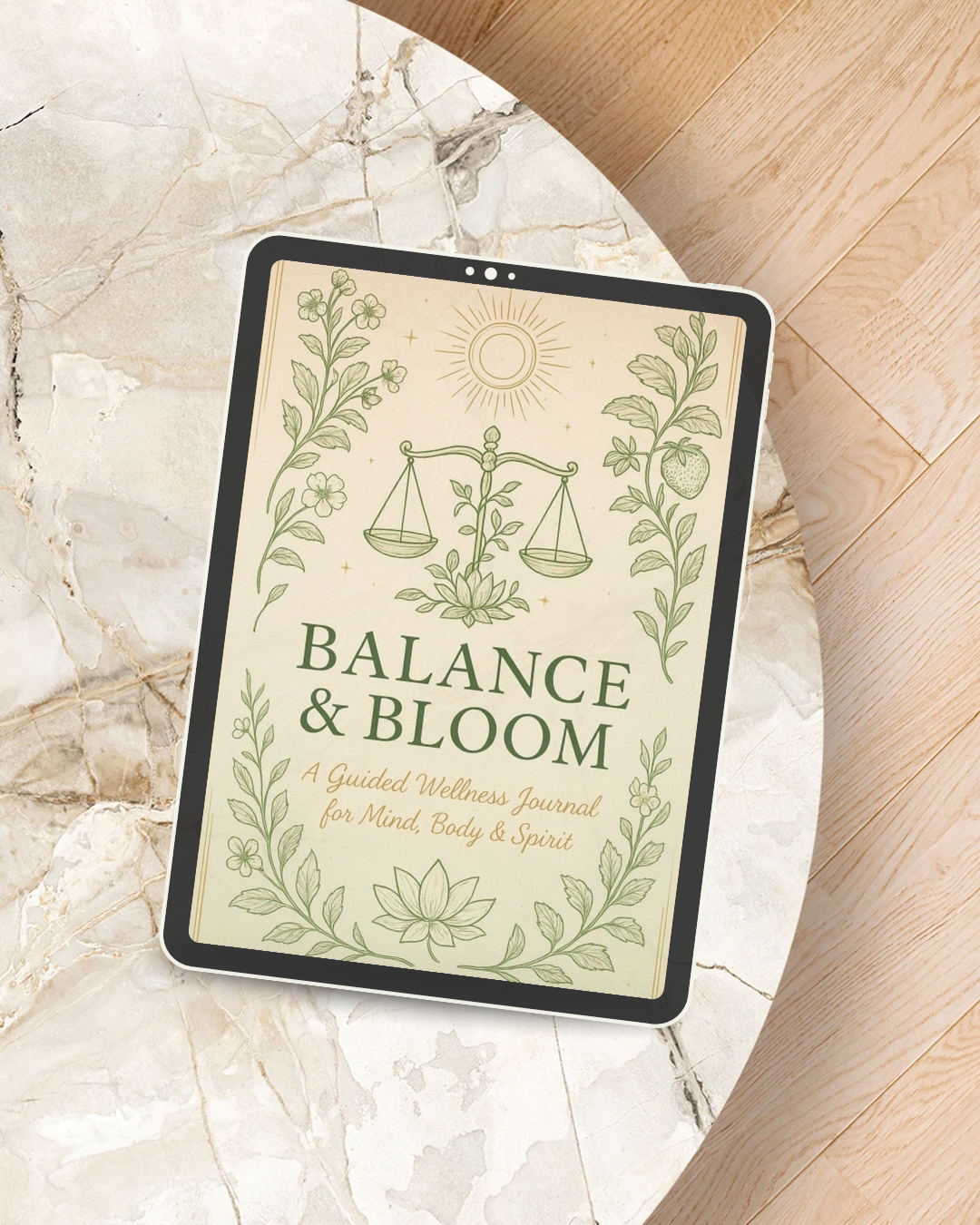 Balance & Bloom – Printable Wellness Journal Self-Care Planner (3 Month Reset)