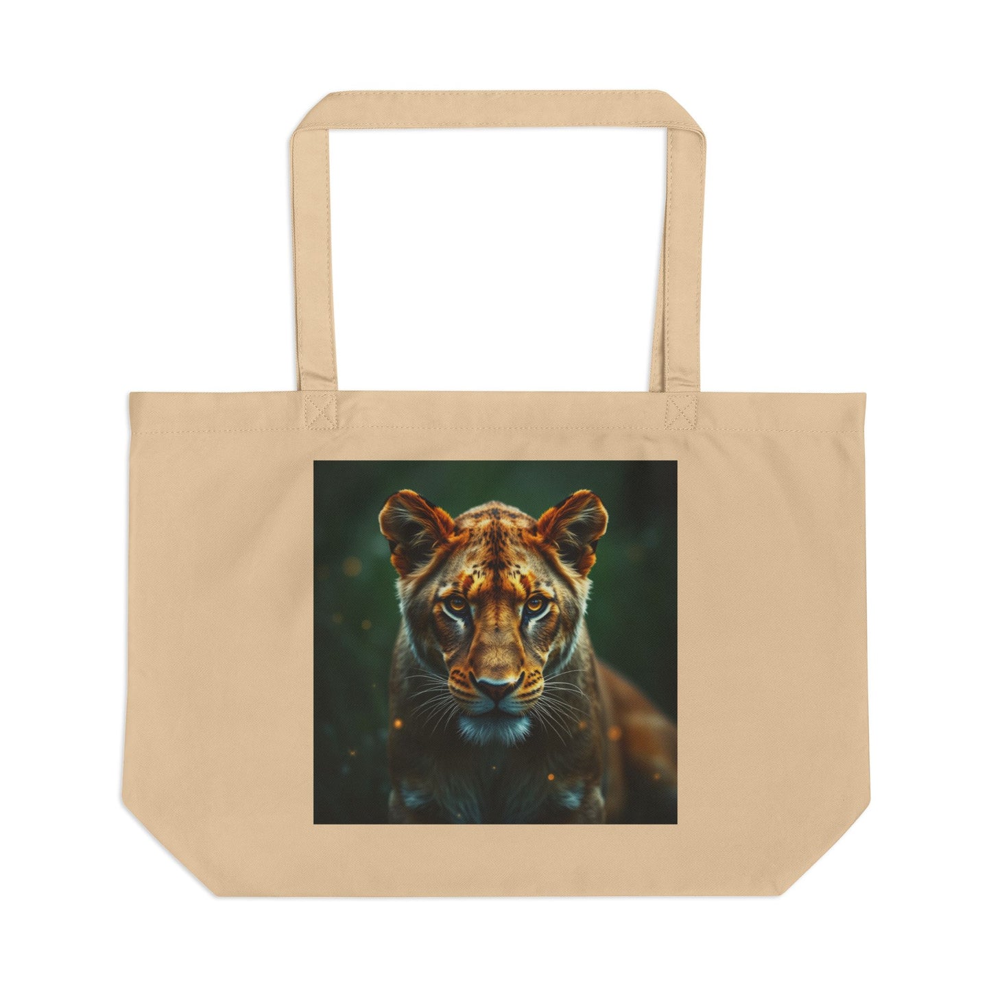 Majestic Tiger Canvas Tote — Large Eco Market Bag