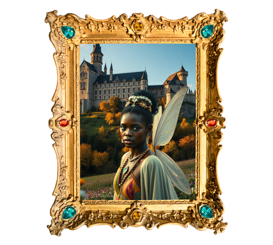 Canvas Tote Bag — Vintage Gilded Frame Portrait Eco Shopper