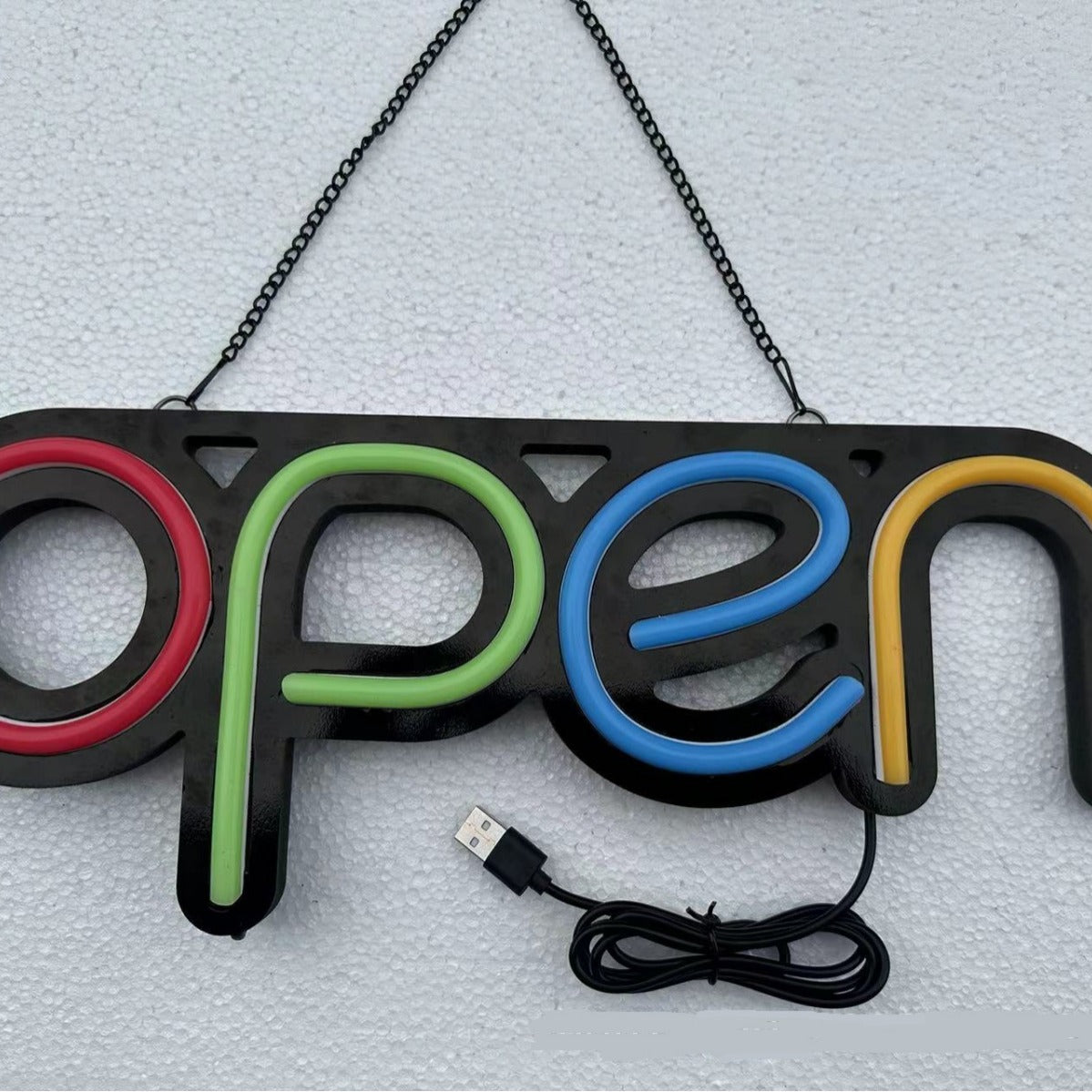 Rainbow LED Neon Open Sign