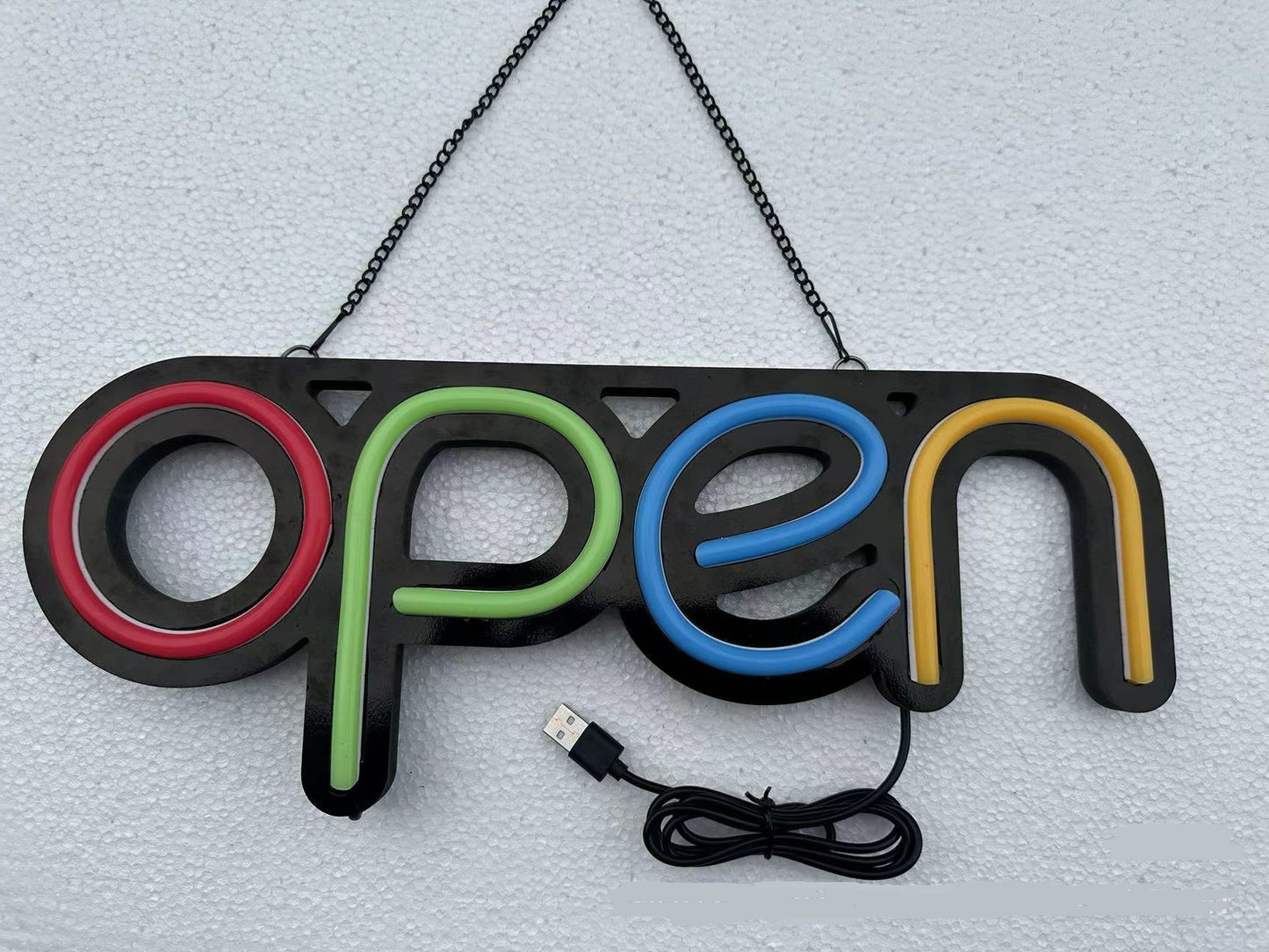 Rainbow LED Neon Open Sign