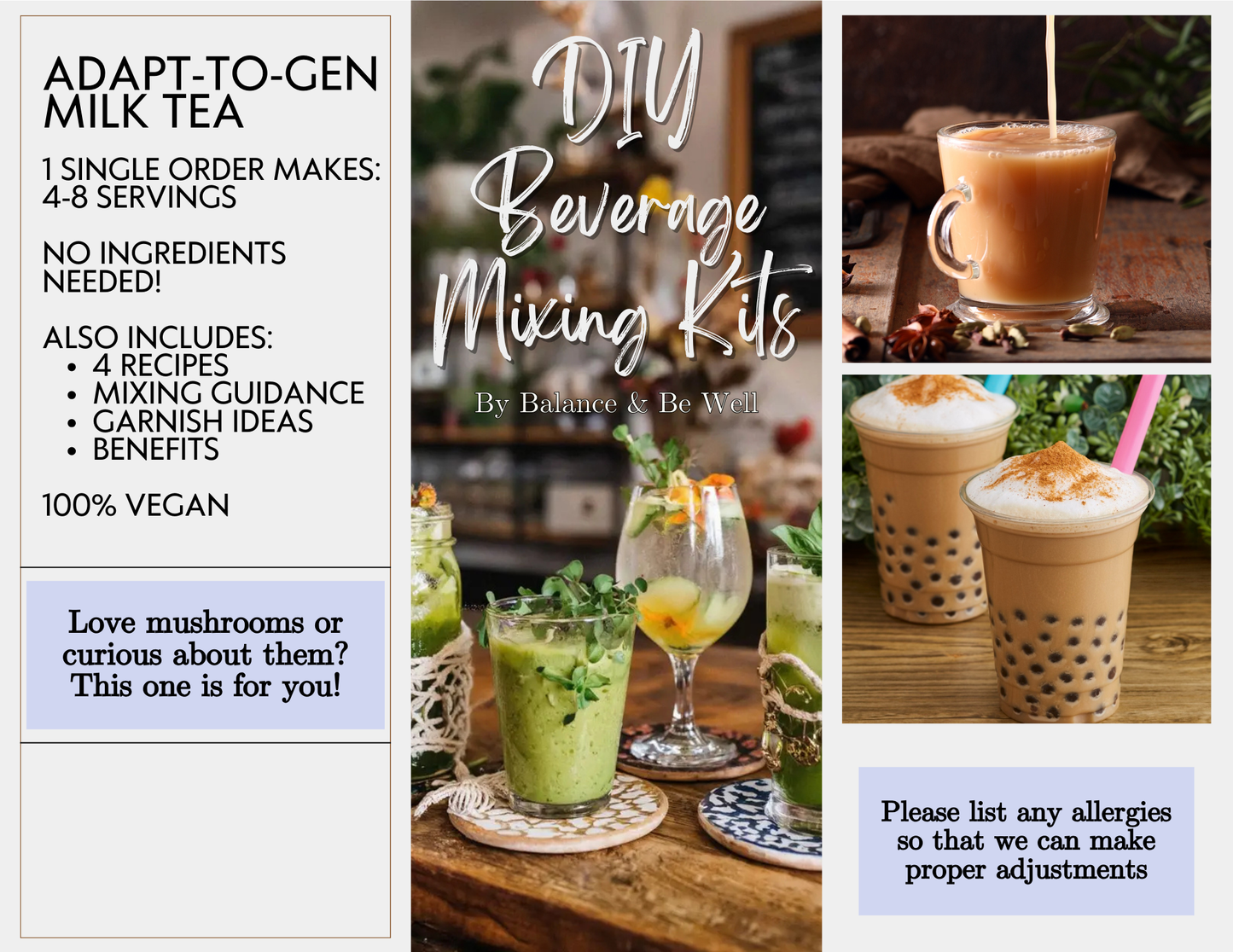 Group or Individual DIY Beverage Mixing Kits