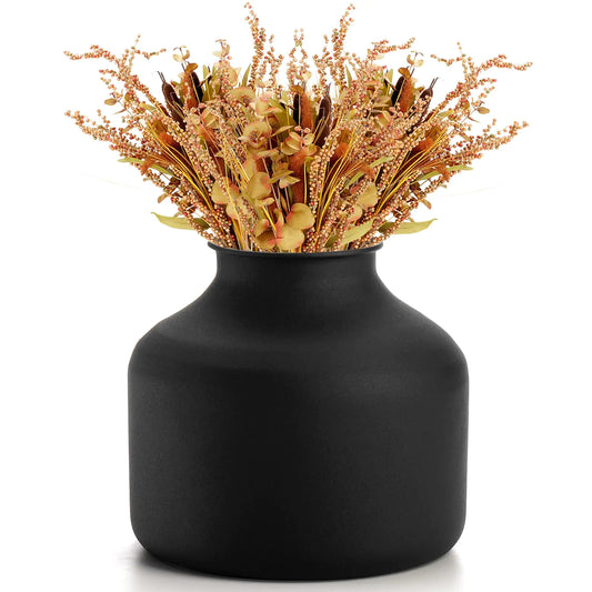 Black Metal Matte Flower Vase