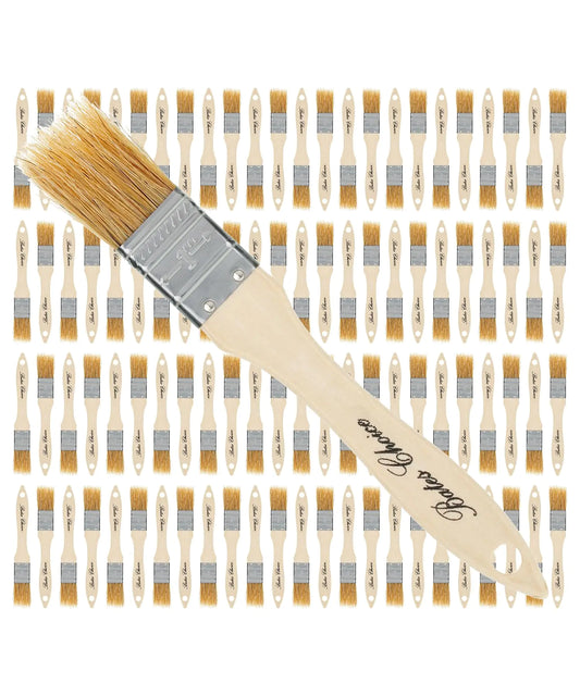 Bates 1-Inch Chip Paint Brushes (96-Pack) – Natural Bristle Brushes for Paint, Stain, Varnish & Wood Projects