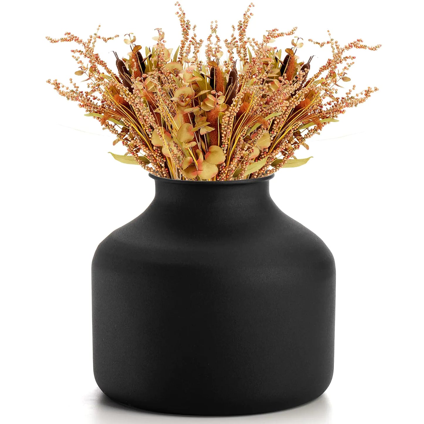 Black Metal Matte Flower Vase